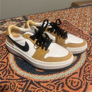 Jordan Women’s White and Tan Sneakers